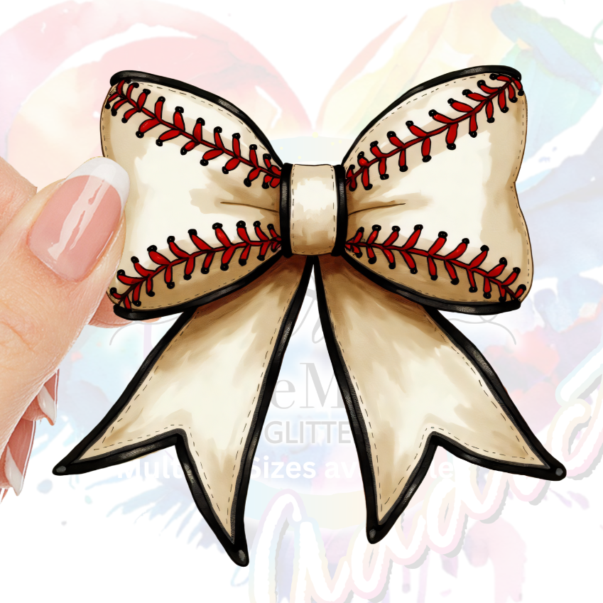 BaseBall Bow 1 UV DTF Decal