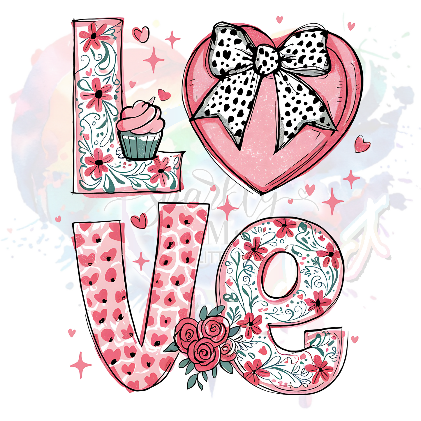 Love Flowers   UV DTF Decal