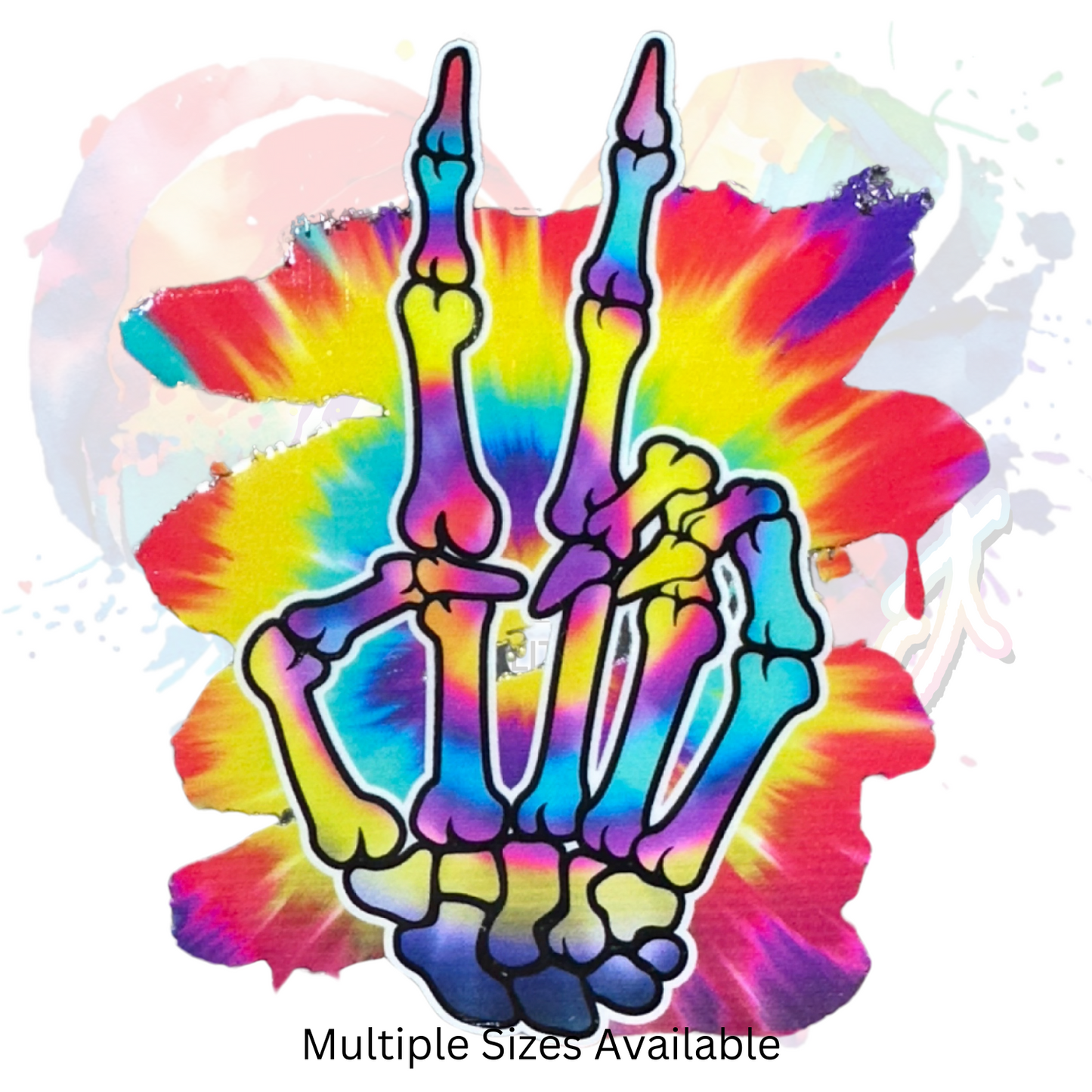 Skeleton Peace UV DTF Decal