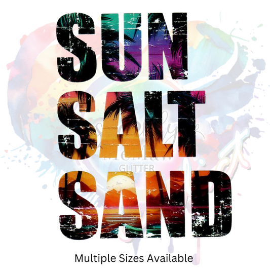Sun Salt Sand  UV DTF Decal
