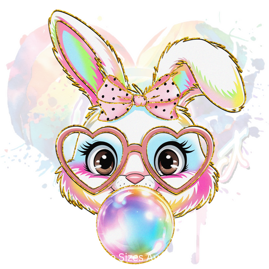 Bubble Bunny UV DTF Decal (3 INCHES)