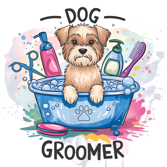 Dog Groomer  UV DTF Decal (3 INCHES)