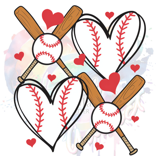 xoxo Baseball UV DTF Decal (3 INCHES)