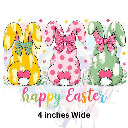 Happy Easter 5  UV DTF Decal