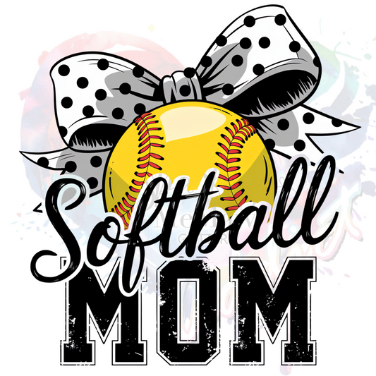 Softball Mom  UV DTF Decal