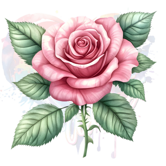 Pink Rose  UV DTF Decal