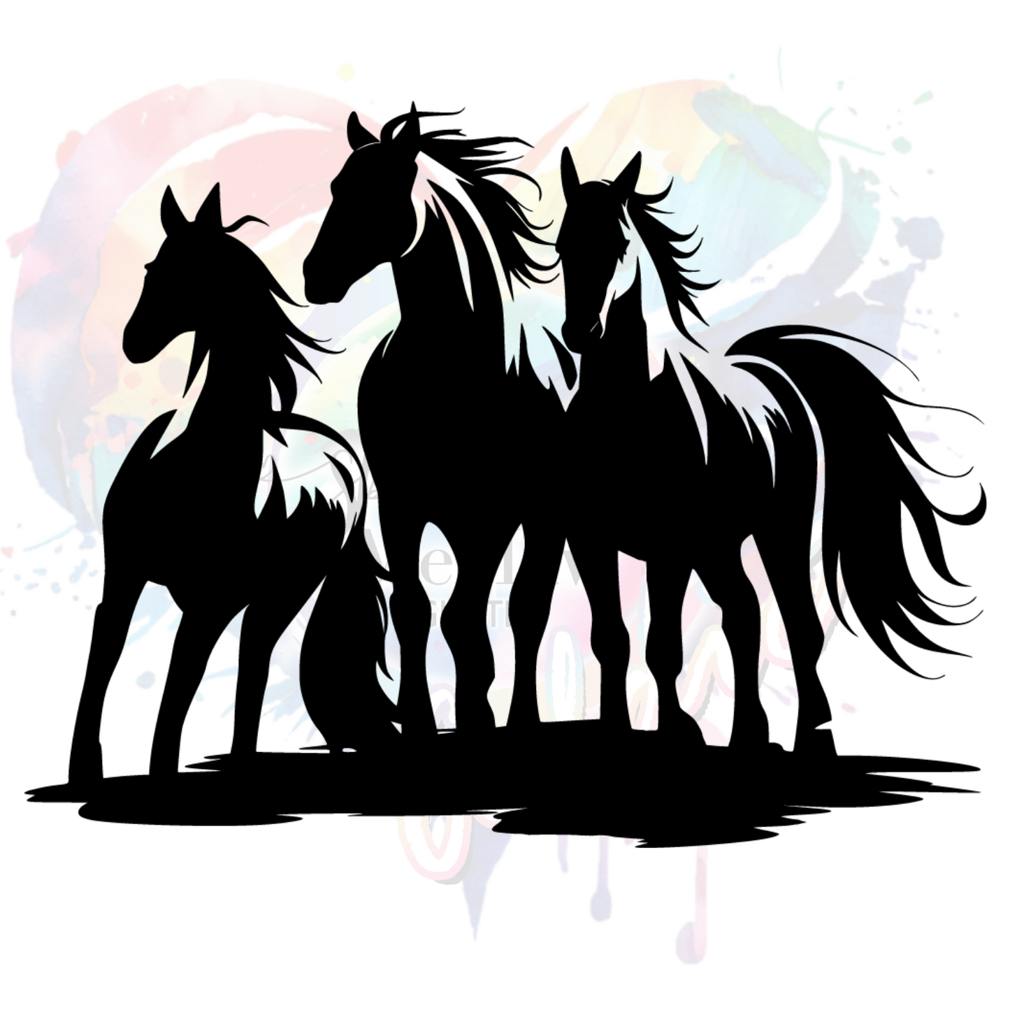 Horse Silhouette UV DTF Decal