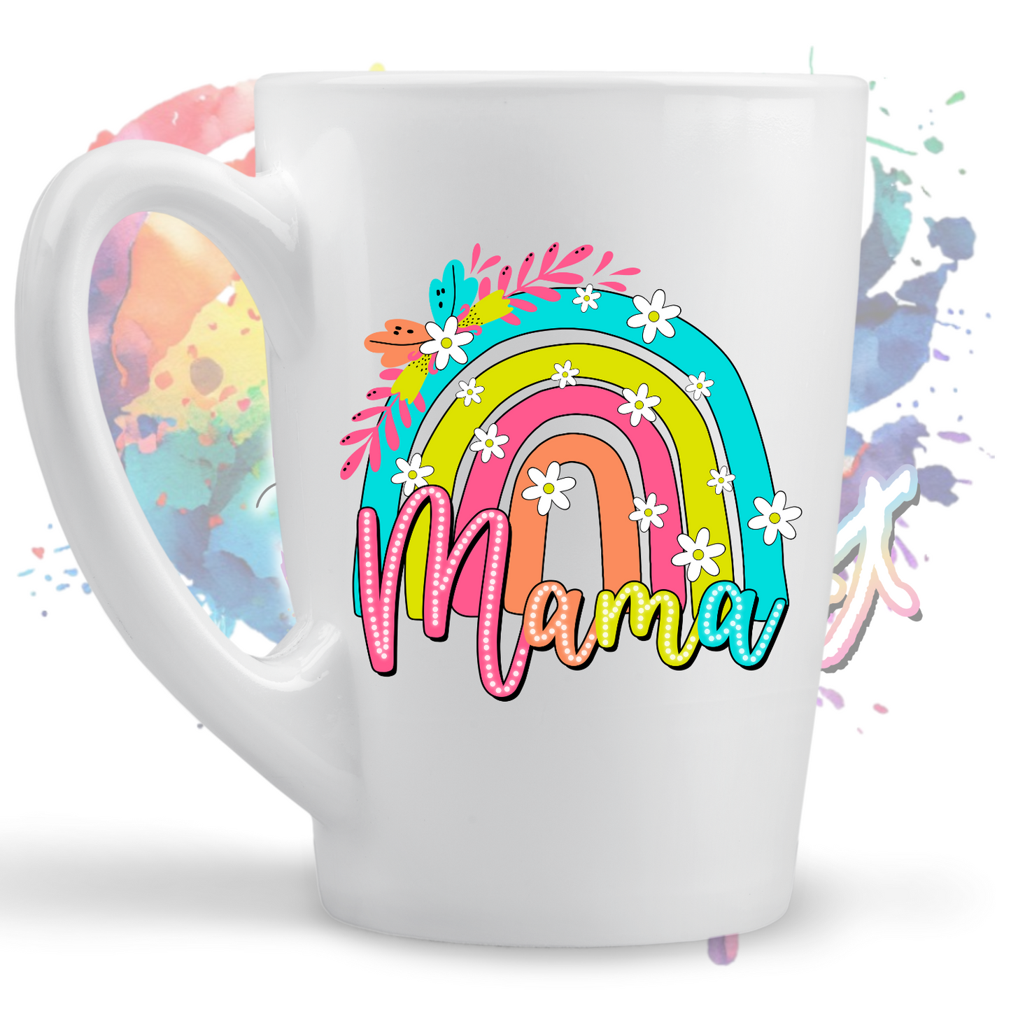 Mama Boho Doodle Rainbow  UV DTF Decal