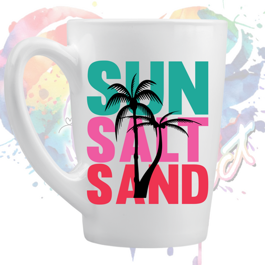 Sun Salt Sand Palm tree UV DTF Decal