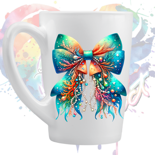Summer Coral Bow  UV DTF Decal