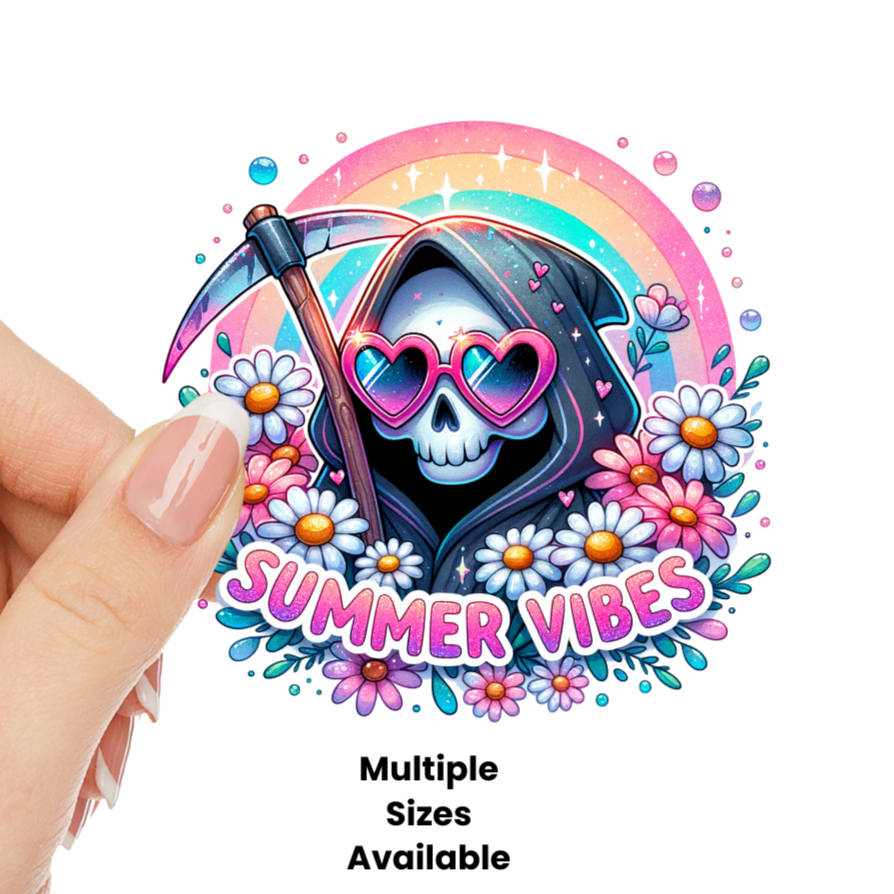 Summer Vibes Reaper UV DTF Decal