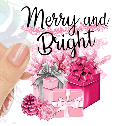 Merry and Bright UV DTF Decal