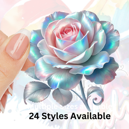 Fantasy Roses (24 Styles) 3  inch uv dtf Decals