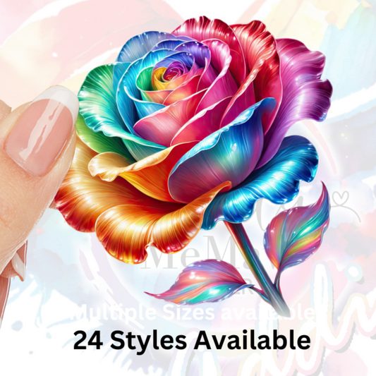 Fantasy Roses (24 Styles) 2  inch uv dtf Decals