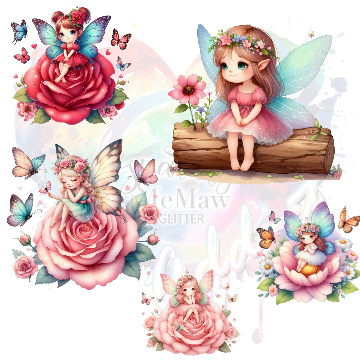 Spring Fairies Collection UV DTF Decals