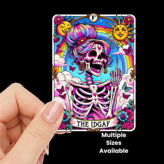 IDGAF Tarot UV DTF Decal