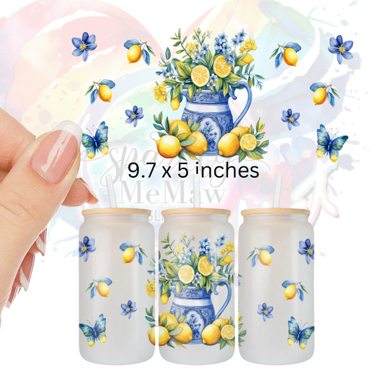 Lemon Vase UV DTF Wrap