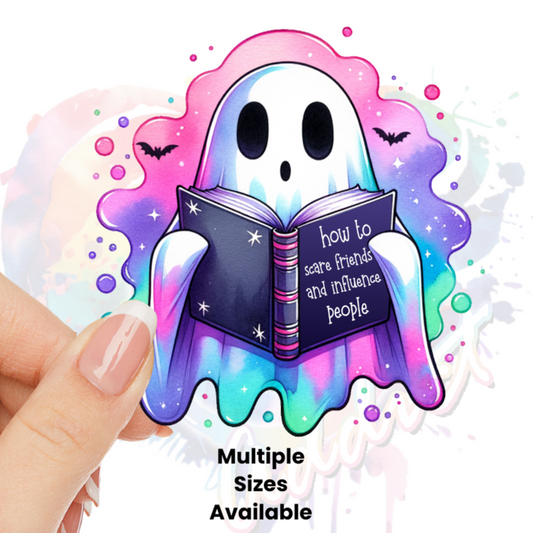 Bookish Halloween UV DTF Decal 4 inches