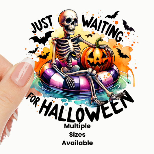 Just Waiting for Halloween UV DTF Decal