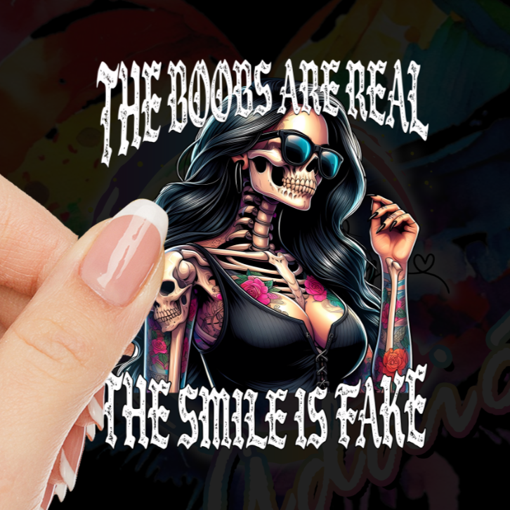 The Boobs are Real UV DTF Decal