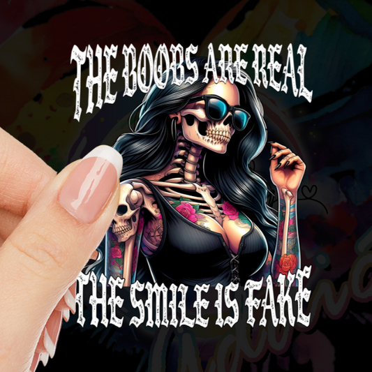 The Boobs are Real UV DTF Decal