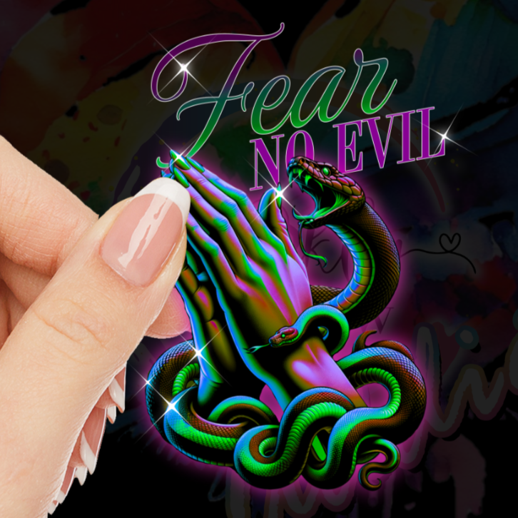 Fear No Evil UV DTF Decal