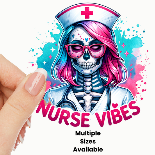 Nurse Vibes 3 UV DTF Decal