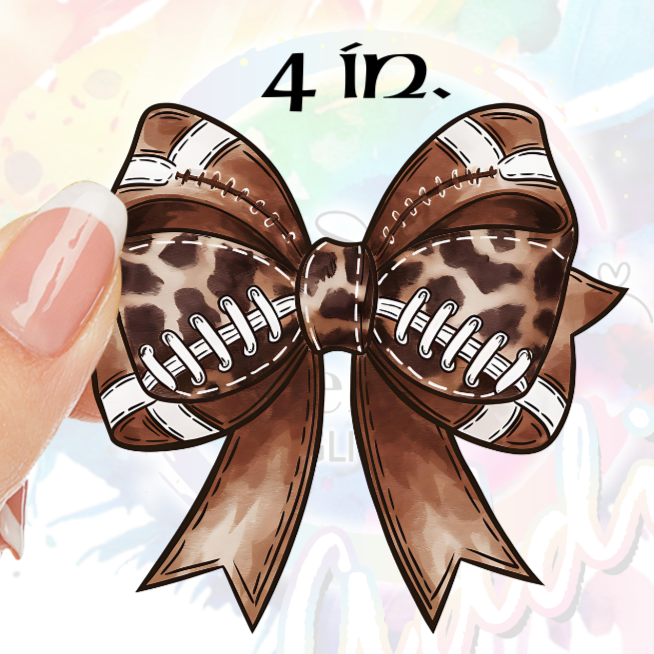 Football Bow 2 UV DTF Decal