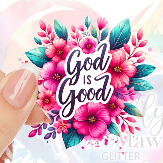 God is Good Flower Wreath UV DTF Decal