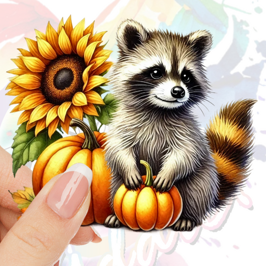 Racoon Fall 6 UV DTF Decal