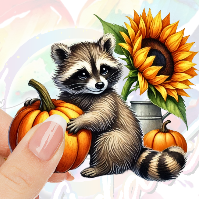 Racoon Fall 5 UV DTF Decal