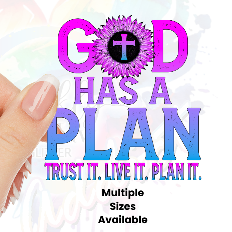 God Has a Plan UV DTF Decal