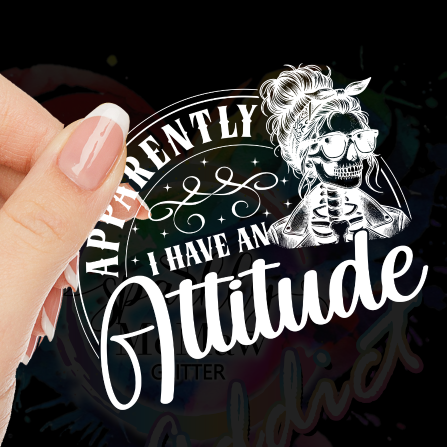 Attitude UV DTF Decal in 4 colors