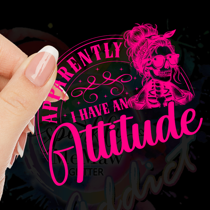 Attitude UV DTF Decal in 4 colors