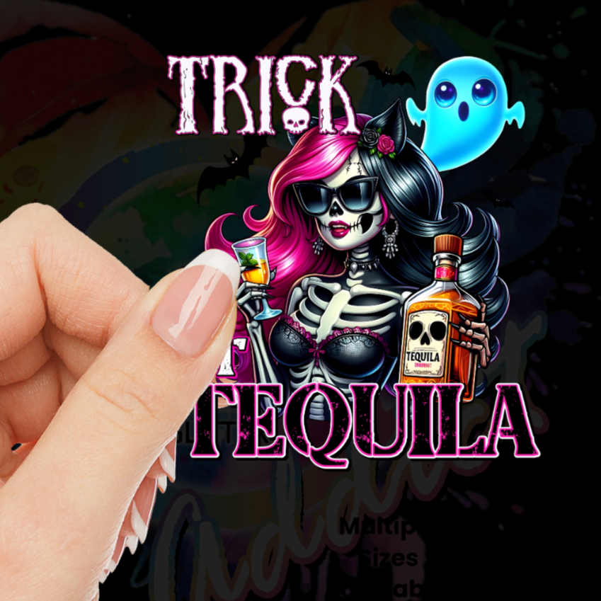 Trick or Tequila UV DTF Decal