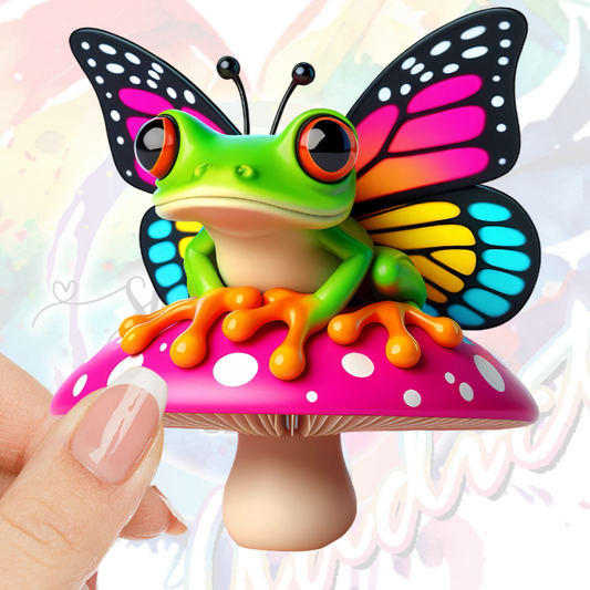 Butterfly Frog UV DTF Decal