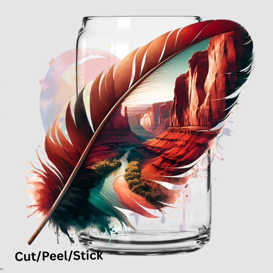 Fantasy Scenic Feather UV DTF Decal 4