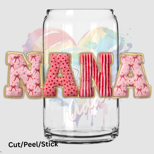 Nana furry UV DTF Decal (printed in width)