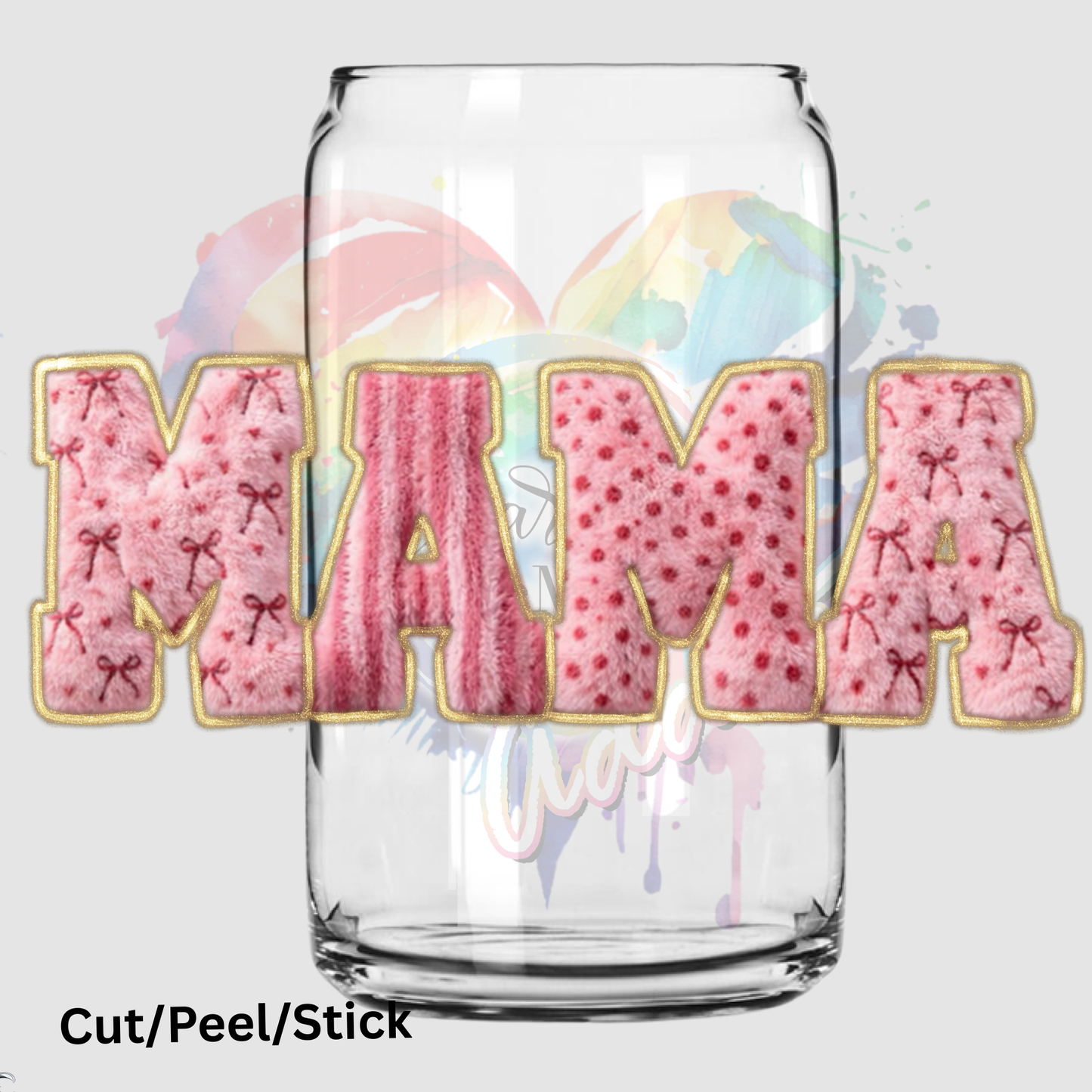 Mama Furry UV DTF Decal (printed in width)