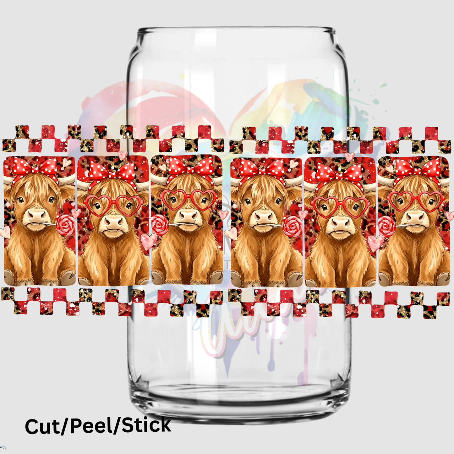 Valentine Highland 16 oz UV DTF Wrap