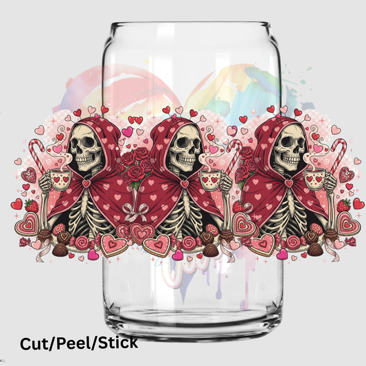 Skeleton Love 16 oz UV DTF Wrap