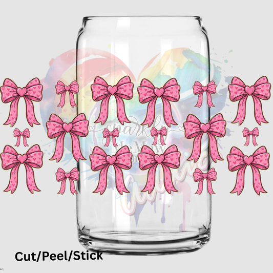Pink Bows 16 oz UV DTF Wrap