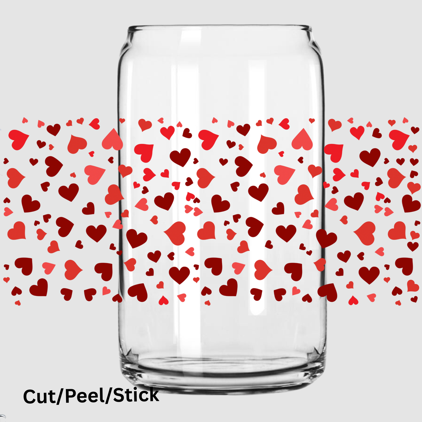 Full of Hearts 16 oz UV DTF Wrap
