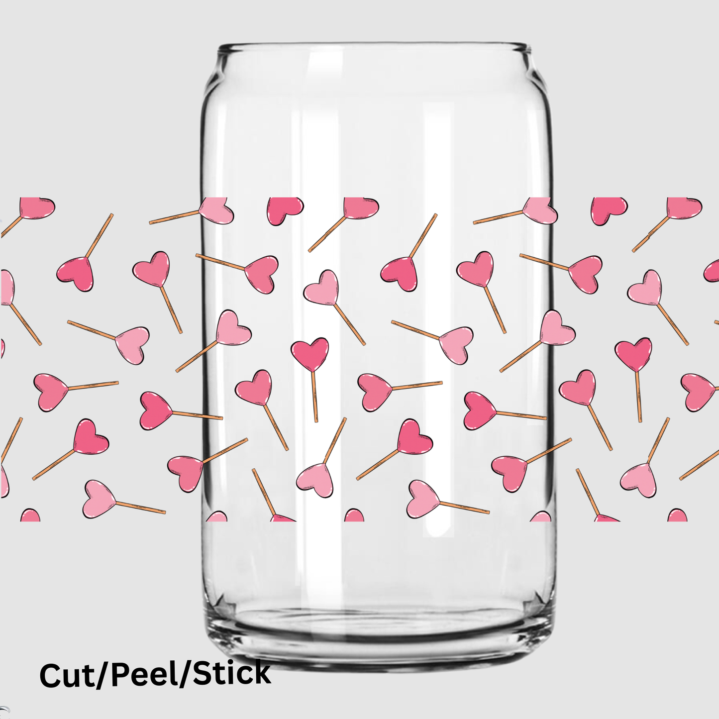 Sucker Hearts 16 oz UV DTF Wrap