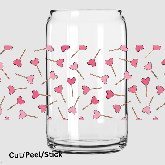 Sucker Hearts 16 oz UV DTF Wrap