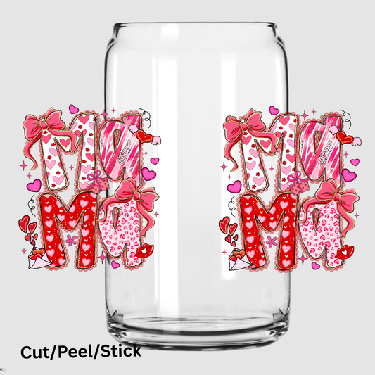 Mama Hearts 16 oz UV DTF Wrap