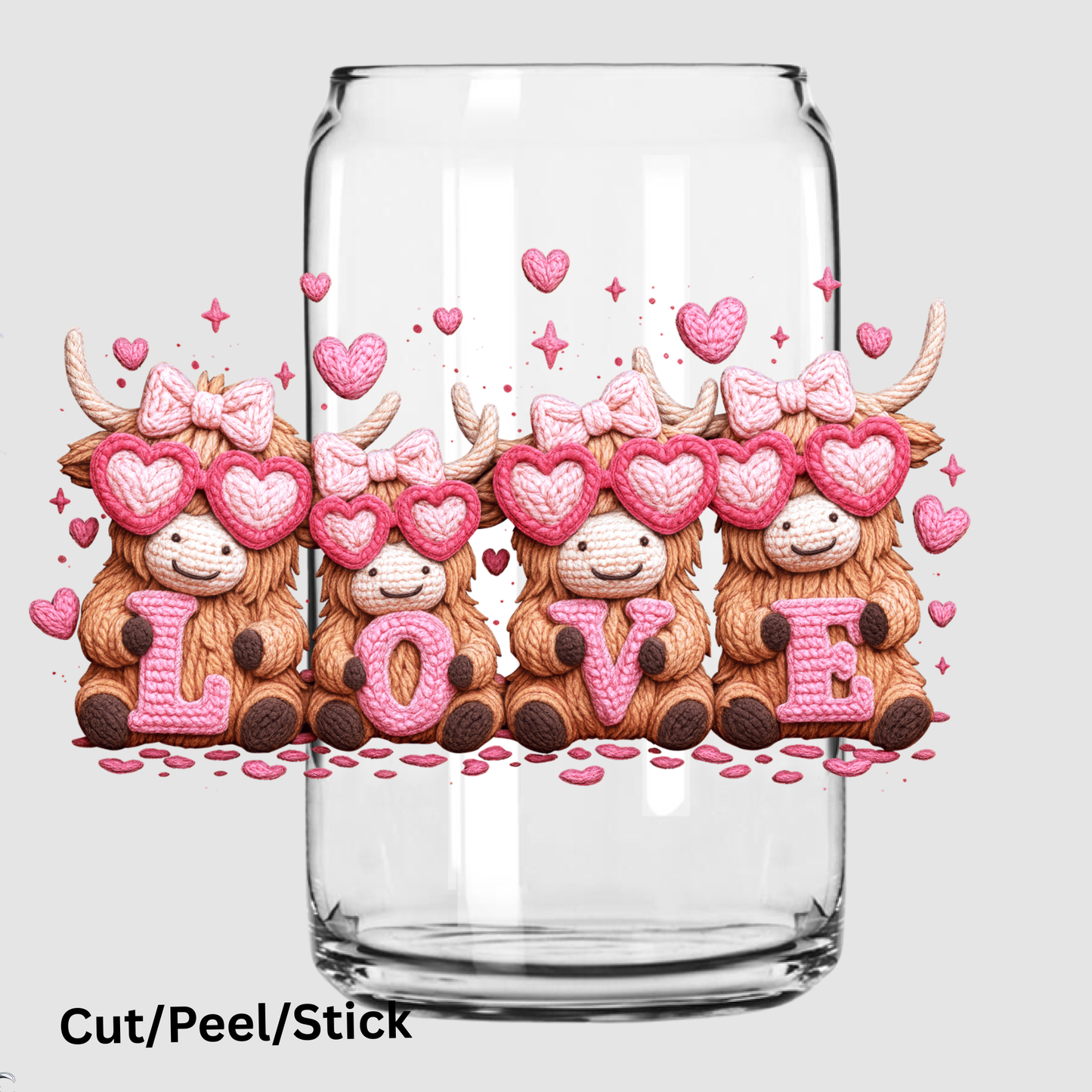 Love Cows 16 oz UV DTF Wrap