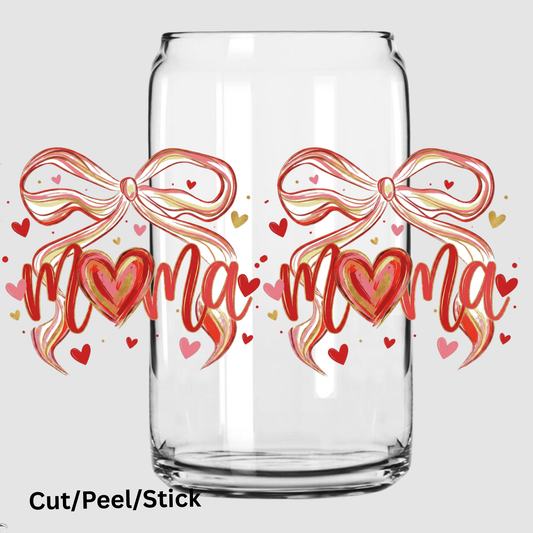 Mama Bow 16 oz UV DTF Wrap