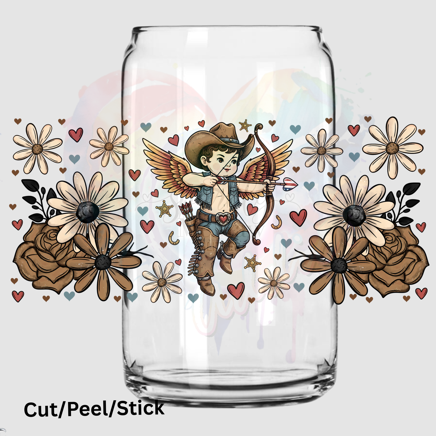 Cupid Flowers 16 oz UV DTF Wrap