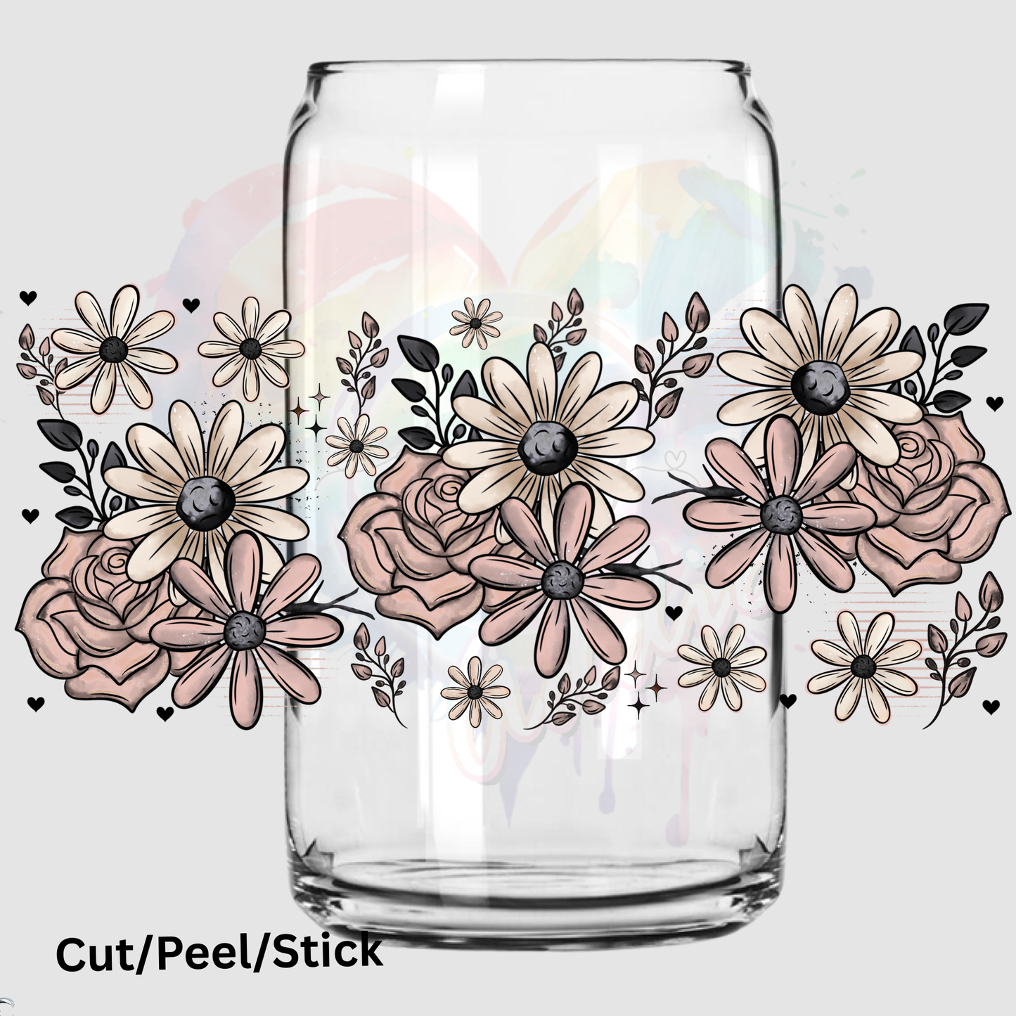 Flowers 33 16 oz UV DTF Wrap